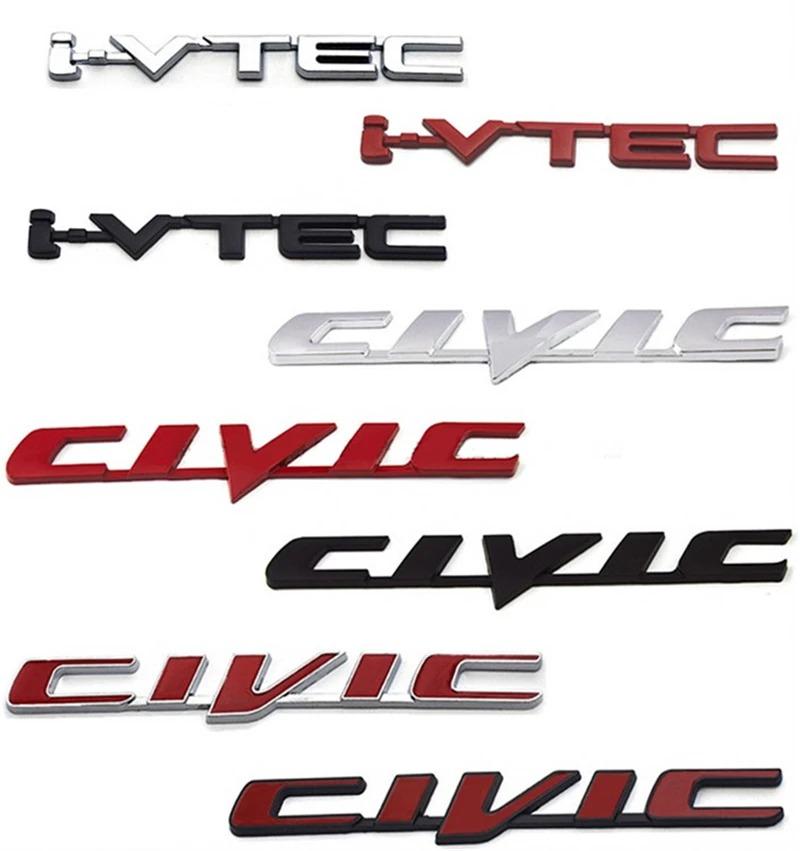 Insignia de Letra Metálica 3D Ivtec Pegatina Calcomanía Estilo de Coche Para Logo Civic Pegatinas Calcomanías Traseras de Maletero de Coche Accesorios de Coche