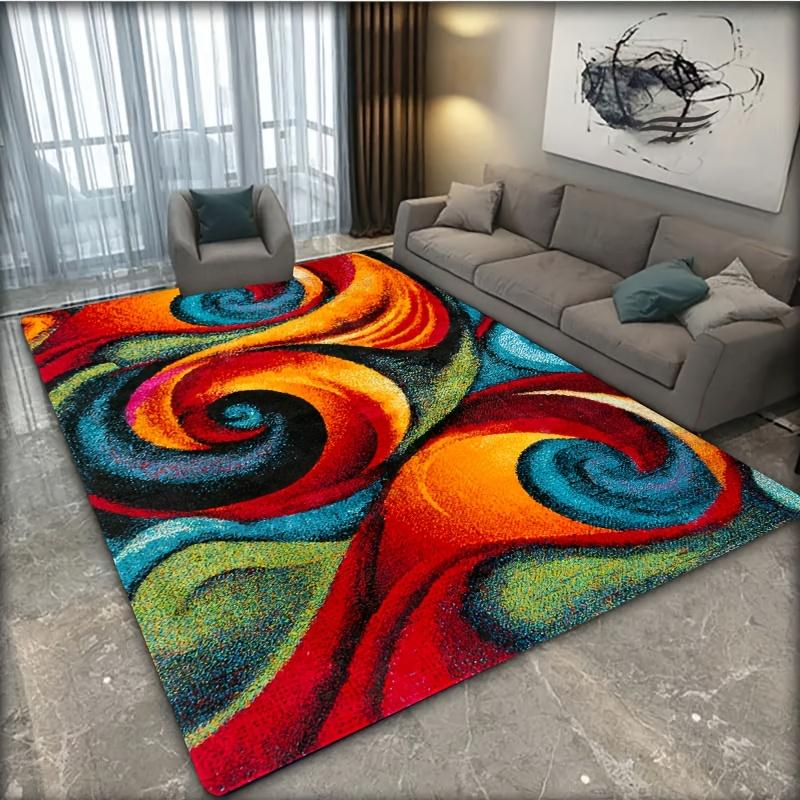 

VIKAMA Floral Print Living Room Rug Home Decor Bedside Rugs Entryway Carpet Welcome Floor Mat Coffee Table Large area Mat 40x 60cm