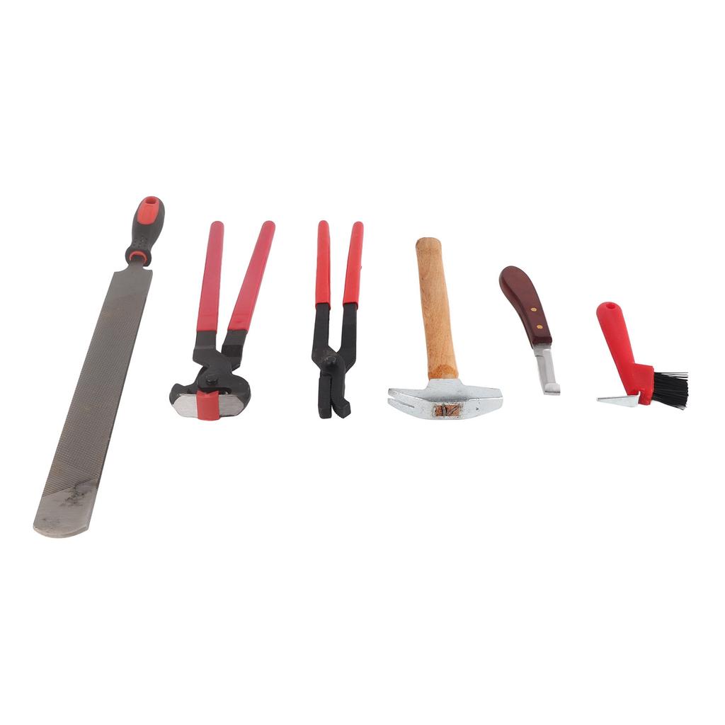 6 Piece Set Professional Horse Farrier Hoof Trim Tool Nail Horseshoe Plier Trimming Tool