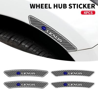 4pcs/set Car Tire Rims Stickers Wheel Accessories Decals For F-SPORT ES RX NX LS UX LM LX GX LC RZ IS CT GS RC HS SC TX L