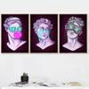 Neon Effect Vaporwave Glitch Sculpture Posters Print Canvas Painting Abstract Wall Art Picture For Modern Living Room Home Decor