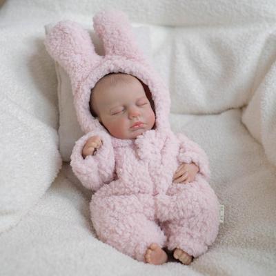 12 Inch Soft Solid Silicone Simulation Dolls LOULOU Wear Pink Plush Romper Alive Girl Baby Doll Washable Can Bath Rebirth Doll for Child Birthday Gift