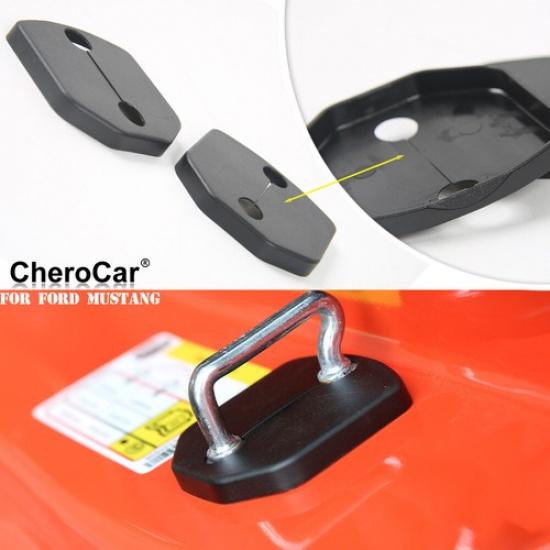 Interior Door Lock Buckle Cover Trim Protector For Ford Mustang 15+ Accessories