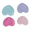 4pcs Stainless Steel Heart Shaped Makeup Palette Anti Rust  Mixing Tray for Travel
