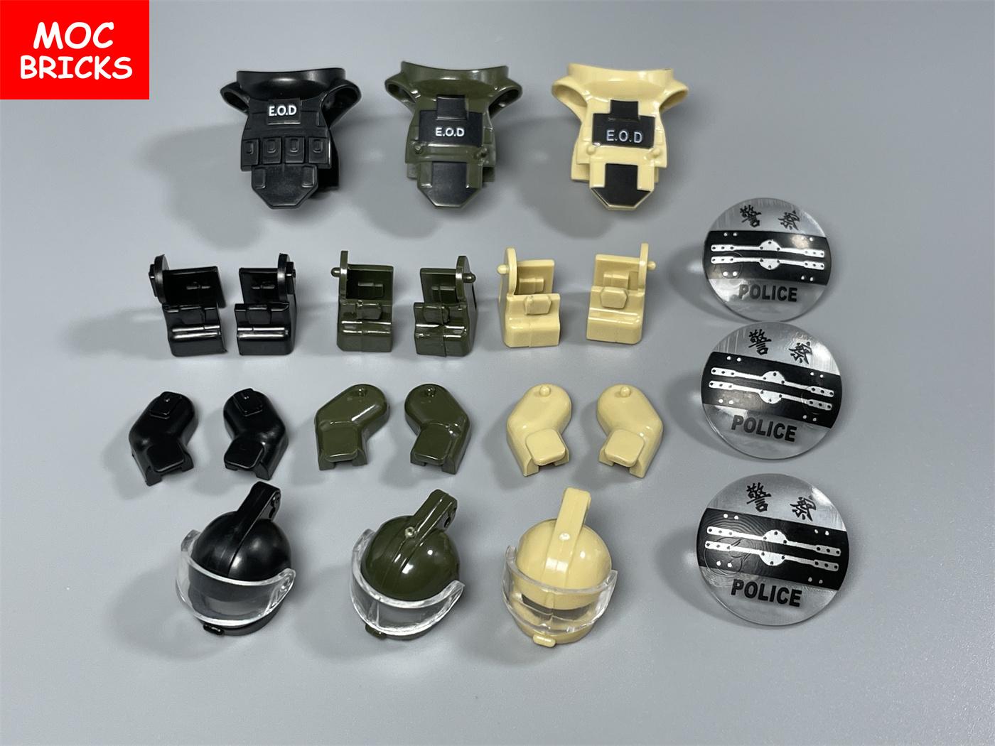 

Нетоксичні кубики Moc Суона Ріг Військовий Пістолет Піратська Гвинтівка Легінси Солдата Шолом Фігурка Дії Зібрані Будівельні Блоки Дитячі Іграшки