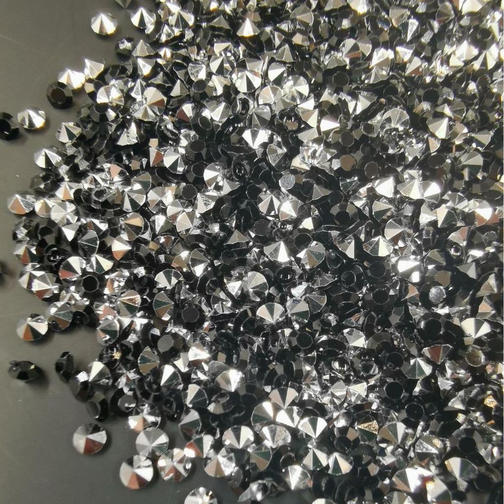 3mm Resin Drill Tip with Silver Plated Acrylic Diamond for DIY Wedding, Mobile Phone, and Clothing Accessories