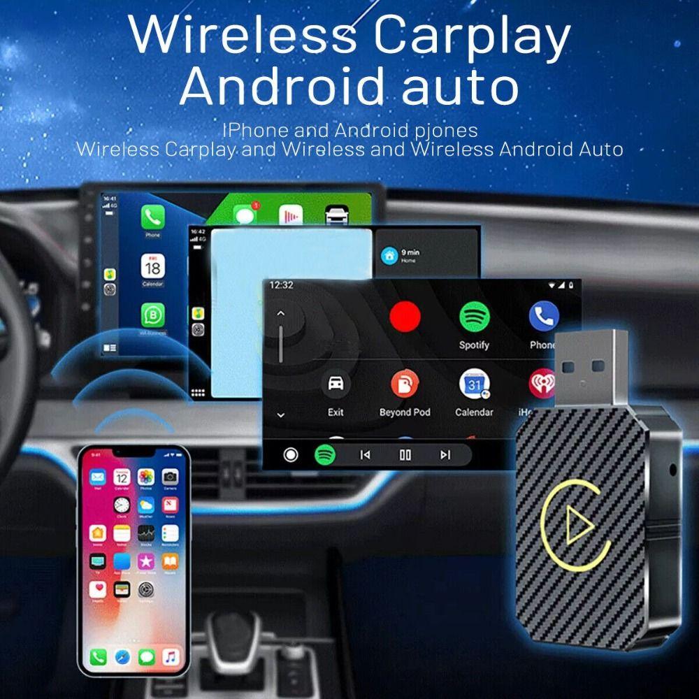 

Plastic Wireless CarPlay Adapter Auto Car Wireless Adapter for Wired CarPlay/Andriod Auto Cars золотий