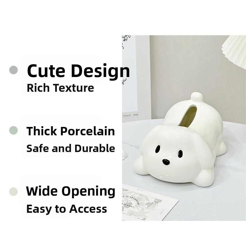 Cute Animal Shape Napkin Holder Cartoon Toilet Paper Box Dog Tissue Box  Kitchen