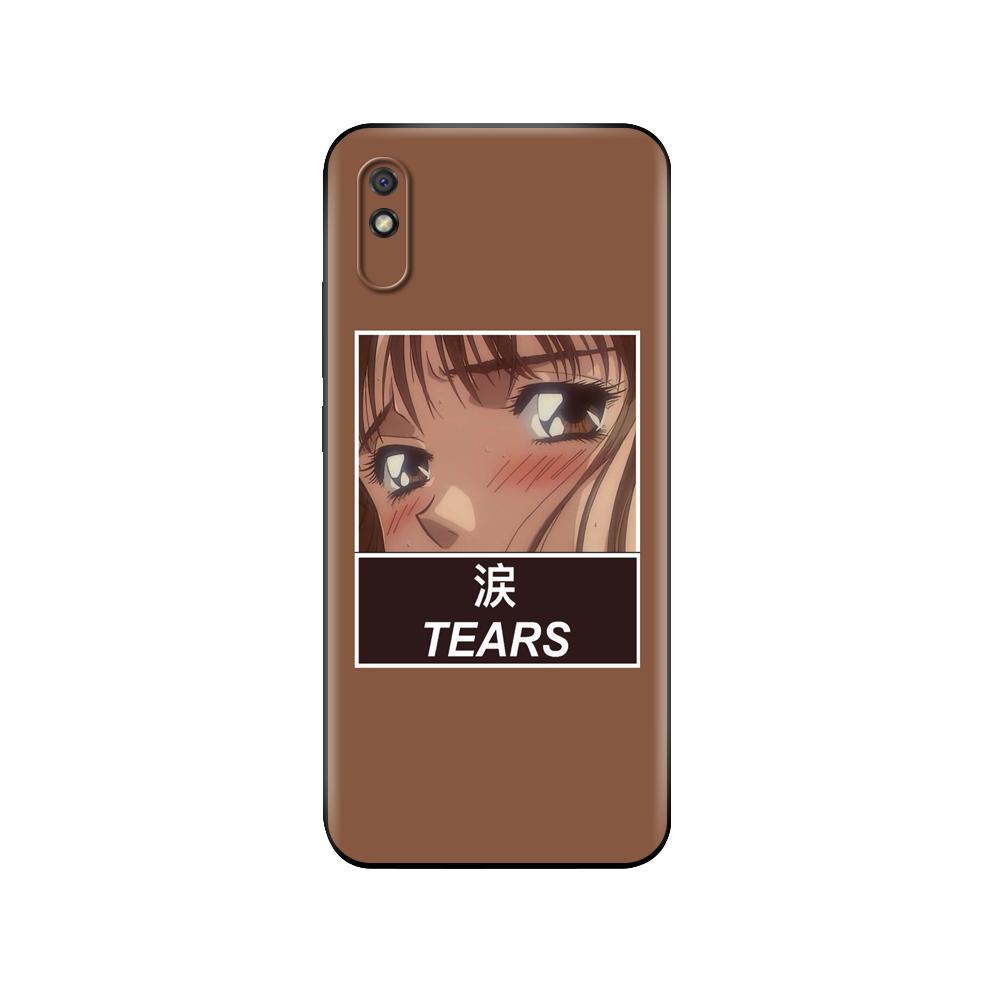 Black tpu Case For Xiaomi Redmi 7A 8 8A 9 9A 9C Case Redmi Note 8T 8 Pro T Note 9 9S 9 Pro Case Japanese Anime Aesthetic