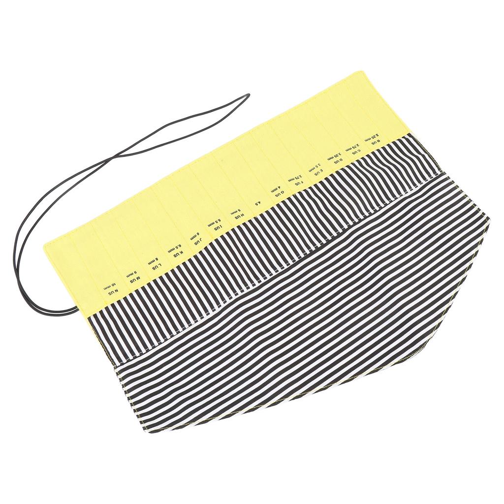 Crochet Hook Storage Bag Portable Oxford Cloth Knitting Needle with Size Markings