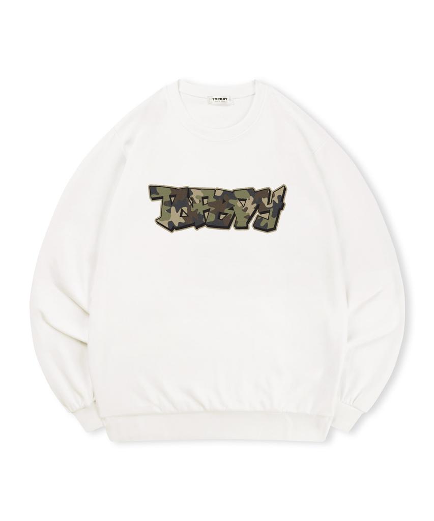 TOPBOY [Non-Fleece Or Fleece] Camo Vibe Print Sweatshirt (C Type)