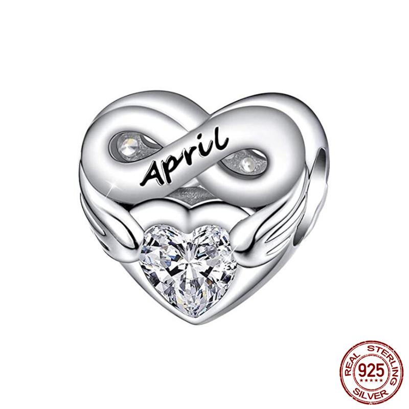 Charm Bead Charms Copper Fits Authentic 3mm Womens Bracelets Month Birthstone Charm Bead Charms Set Pendant Do It Yourself Fine Jewellery Gift