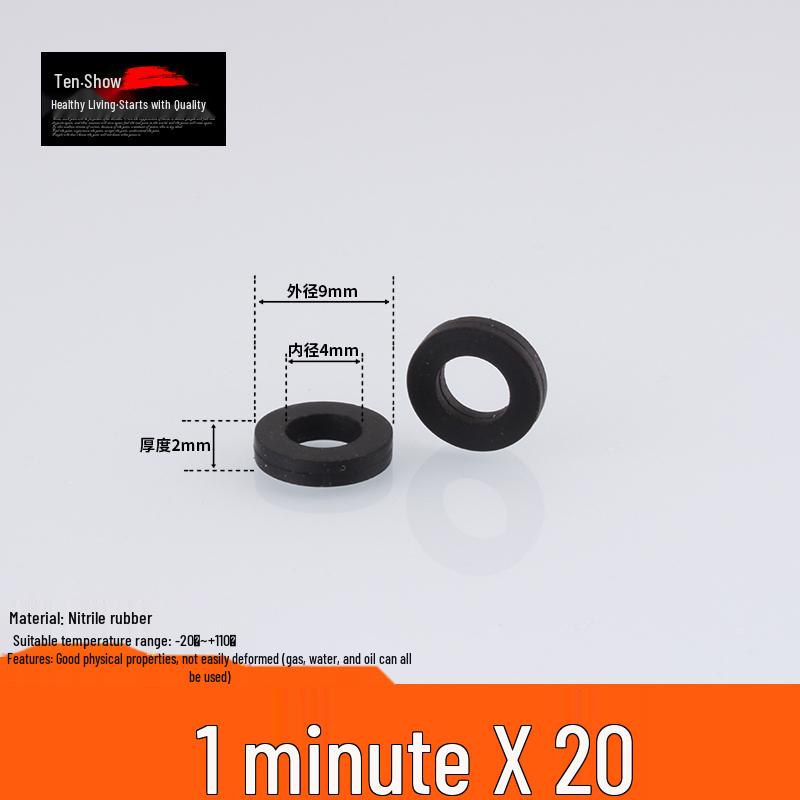 Black Rubber Silicone Waterproof Gasket Seal Washer for Water Heater & Shower - Nitrile Thickened, 4-6 Minutes