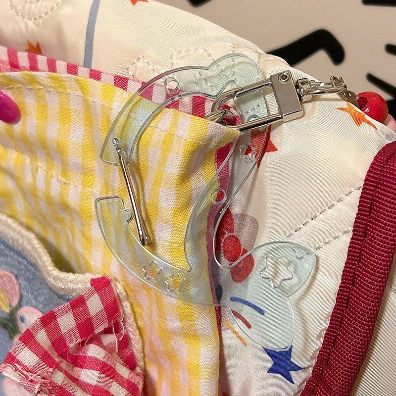 Cartoon Cute Musical Notes Carabiner Acrylic Keychain Pendant Creative Backpack Hanging Decoration Accessories Holiday Gifts