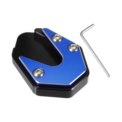 X AUTOHAUX Alloy Motorcycle Kickstand Pad for Suzuki GSX-S125 2017-2018 Motorcycle Extension Foot Support Wrench Black Blue Aluminum 1 Set