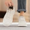 Men's Classic Simple White Shoes, Platform-soled Fashionable and Comfortable Casual Shoes, Light Cushioning Leather Surface Versatile Sports Board S