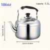 Stainless Steel Large Capacity Teapot - Versatile Kettle for Induction & Gas Stove, Heat-Retaining Design, Home & Restaurant Use