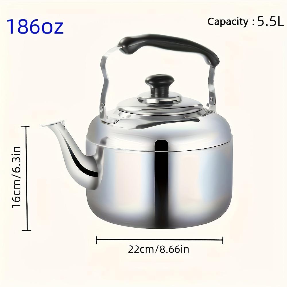 Stainless Steel Large Capacity Teapot - Versatile Kettle for Induction & Gas Stove, Heat-Retaining Design, Home & Restaurant Use