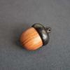 Outdoor Acorn Shape Travel Pill Case Wooden Pill Box Granule Storage Box Capsules Organizer