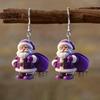 Cross-border Hot Sale Santa Series Earrings Fun Christmas Day Atmosphere Cartoon Santa Earrings