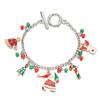 Snowflake Merry Christmas Bracelet Snowman Santa Claus Hand Chain Creative Christmas Jewelry  Girl