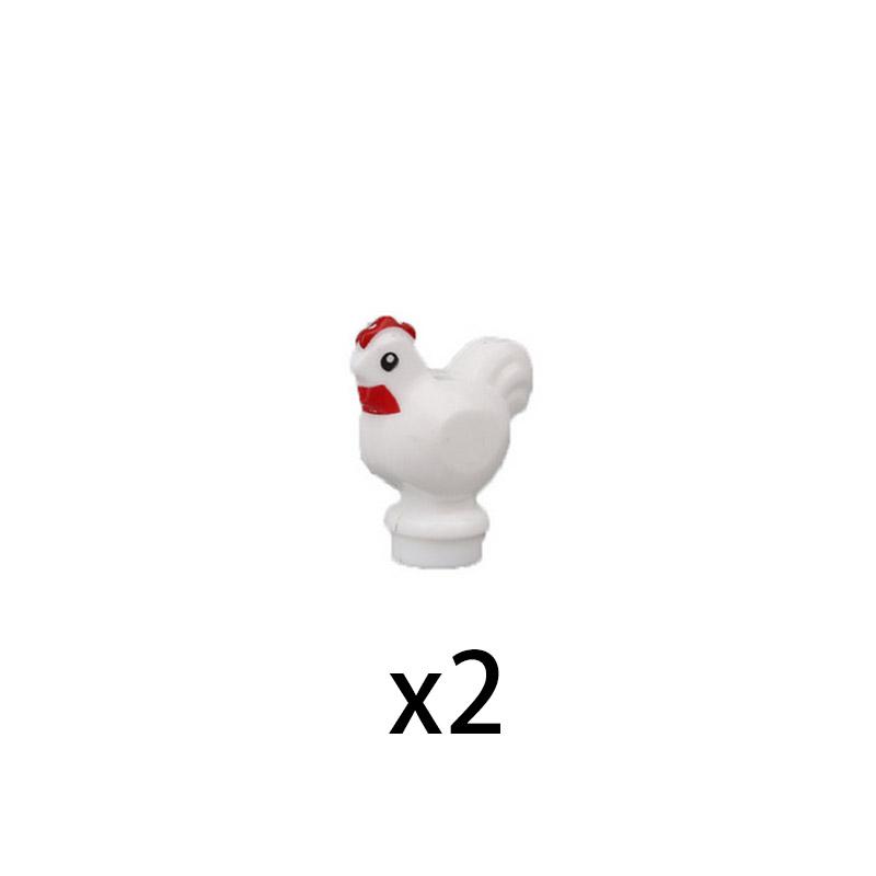 MOC Stadt Mini Süßes Tier Bär Schaf Ziege Huhn Hund Schwein Familie Bauernhof Bausteine Zubehör Kinderspielzeug Weihnachtsgeschenk