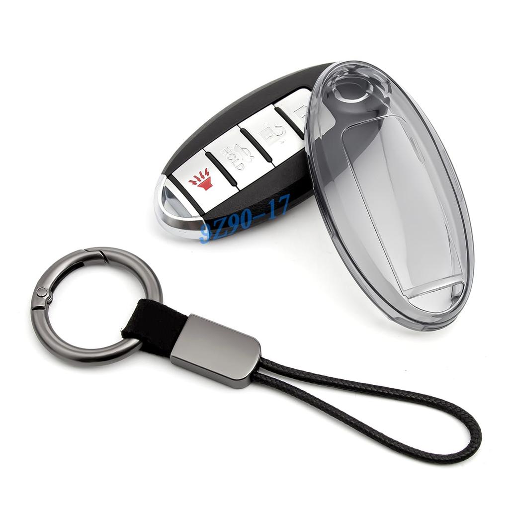 Transparent Black Tpu Car Smart Key Cover Case For Nissan Rogue Sport Qashqai X-Trail Sentra Micra Maxima Titan Juke Leaf Gt-R