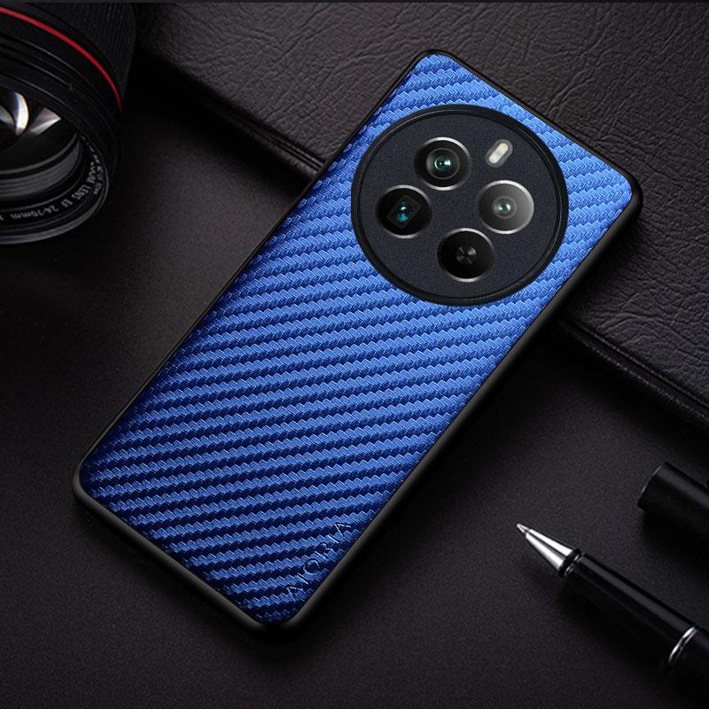 Carbon Fibre Shockproof Slim Case for Realme 12 Pro Plus 5G Non-Slip Full Body Protective Phone Case