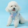Pastel Pet Geschirr-Set mit großem Blumen-Punktmuster, Blau