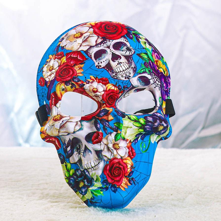 

Day of the Dead Mask Mexican Printed Face Mask Halloween Grimace Skull Bar Catwalk Performance Props Carnival Dance Decoration Atmosphere Mask