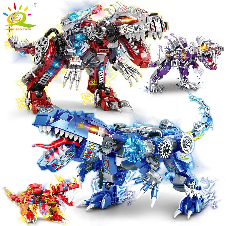 HUIQIBAO 2v1 Svět Jurských Dinosaurů Stavebnice Město Triceratops Velociraptor Dino Park Kostky Dětská Hračka