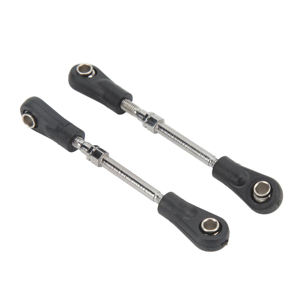 2pcs RC Servo Pull Rod RC Servo Connecting Rod for ZD Racing 10421 110 RC Car Black Silver