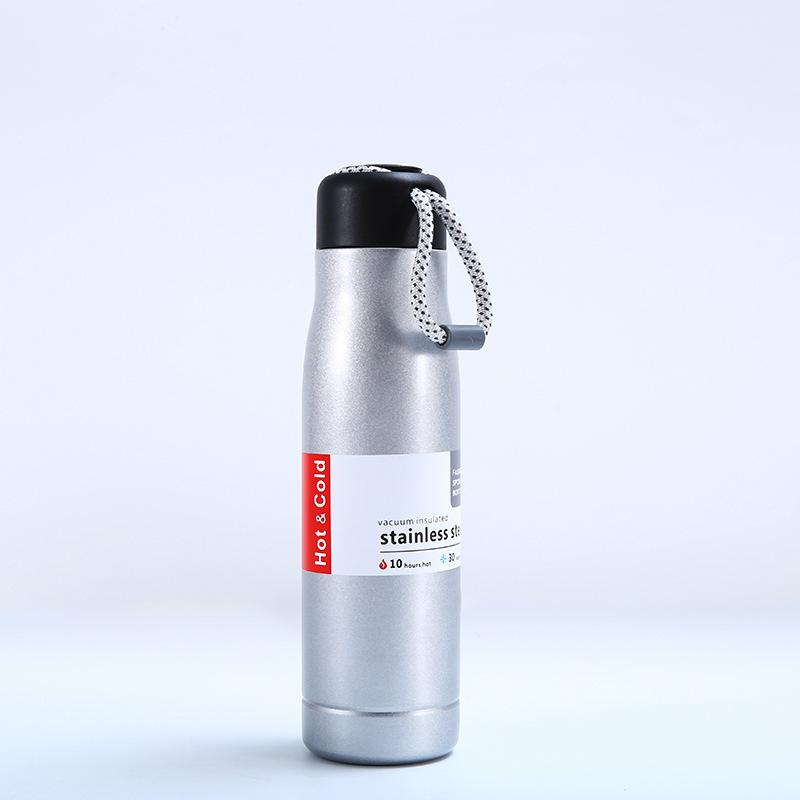 304 stainless steel thermos cup large capacity with rope knight cup outdoor mountaineering sports kettle gift