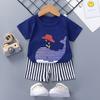 Baby Cartoon T Shirt Shorts Set With Cotton Fabric For Kids Ages 3 To 8