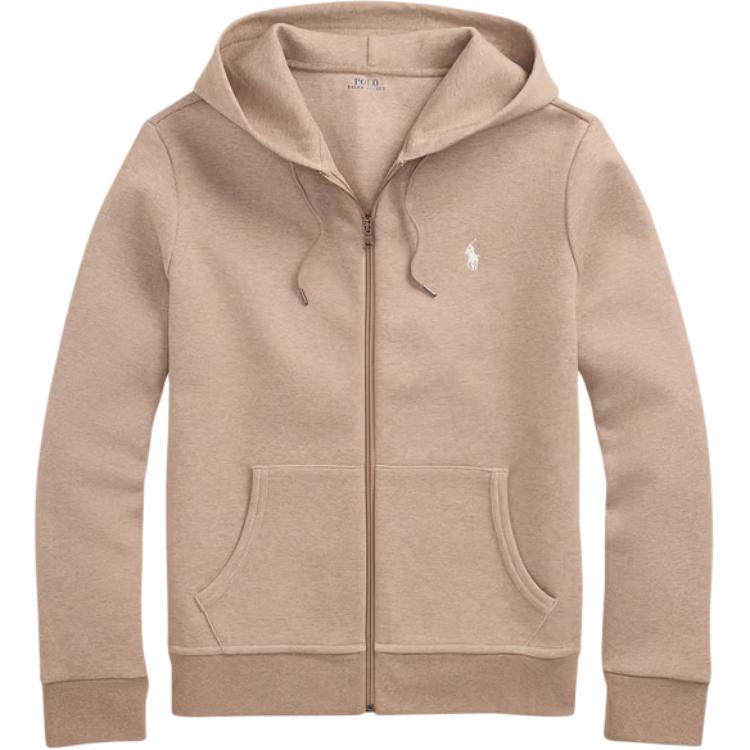 

Polo Ralph Lauren Однотонная толстовка с капюшоном на молнии с вышивкой логотипа, с длинным рукавом, мужская толстовка, коричневая 710881517-053 L