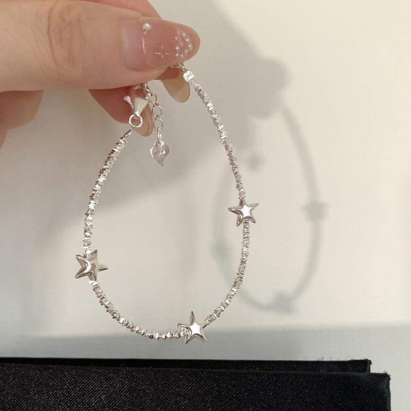 925 Silver Zircon Love Heart Bracelet For Women Bowknot Stars Bead Snake Bone Chain Jewelry Gift Dropship