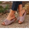 Letní sandály Dámská obuv Protiskluzová vycházková obuv Nazouvací obuv Žena na klínku Dámské sandály Party pantofle Žena Dámská obuv