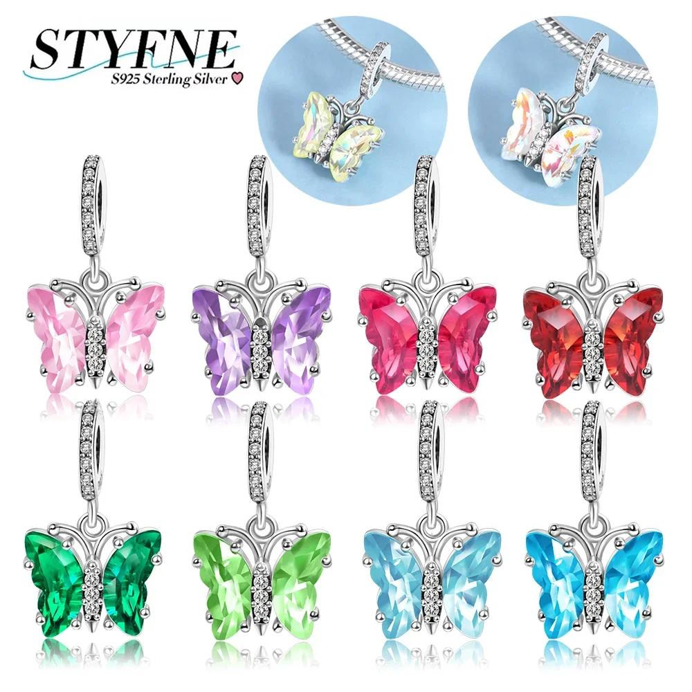 Charm Bead Charms Plata Originales Glass Butterfly Bead Charms for Charm Bead Charms Copper Bracelets Bead Charms Jewellery Making Womens Gift