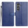 For Samsung Galaxy S25 FE Leather Case Wallet Stand Phone Cover with Handy Strap