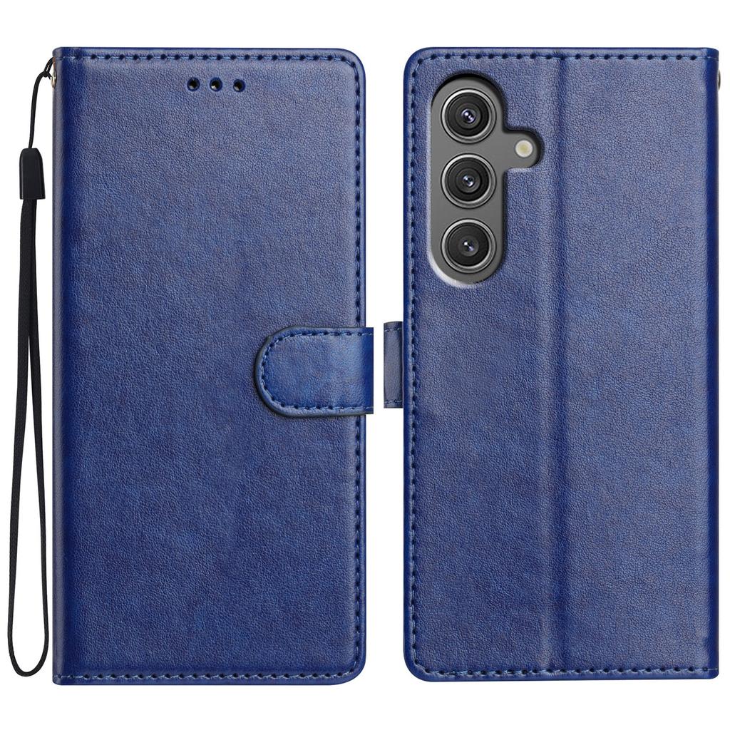 For Samsung Galaxy S25 FE Leather Case Wallet Stand Phone Cover with Handy Strap