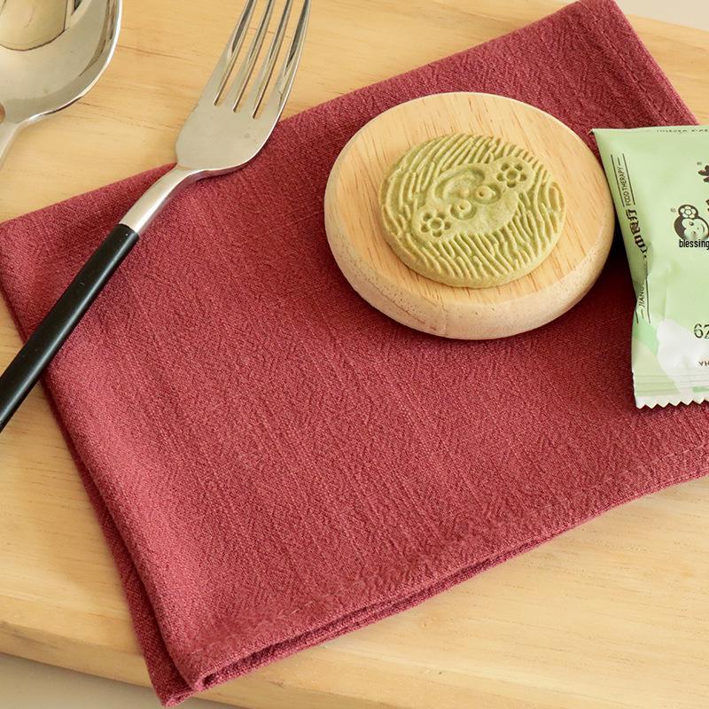 Cotton Linen Napkin Wine Glass Cloth - Kitchen Towel and Placemat Set