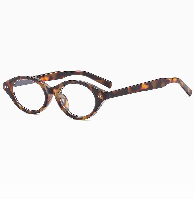 Small Oval Clear Lens Glasses Cute Candy Color Cosplay Costume Decorative Glasses Computer Spectacles Women