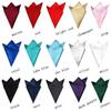 Plain 15 Color Solid for Wedding Dress Party Men Satin Plain Pocket Square Silk Hanky Handkerchief