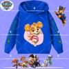 boys' sport shirt, spring-autumn long-sleeved pullover, casual top children's hooded sweatshirt with PAW Patrol cartoon print