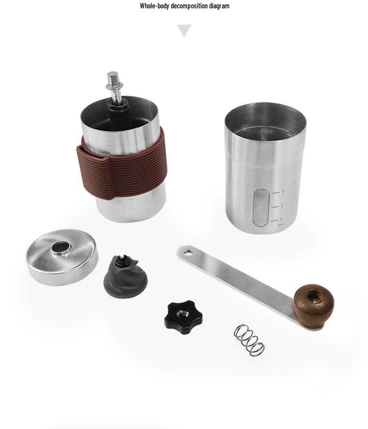 Uppgraderad bärbar kaffebryggare med handvev och manuell kaffekvarn i 304 rostfritt stål