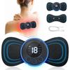 EMS LCD Display Neck Massager 8 Mode Pulse Muscle Stimulator 2 Pcs Eplacement Piece Massager Cervical Back Patch Portable