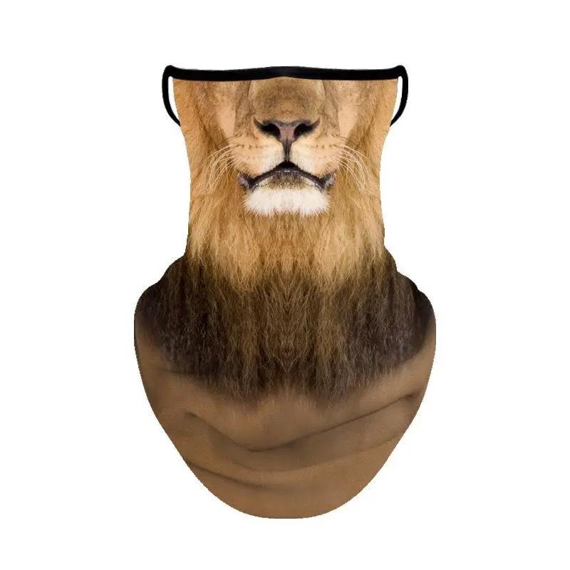 Cycling Sunscreen Mask Orange Cat Summer Funny Veil Animal Face Towel Cat Ear Hanging Integrated Protective Mask Neck Protection