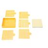 Post-itmallset 5 mallar och 1 färgad Post-it Återanvändbar hållare Förvaringslåda för att hantera att-göra-listor Gul
