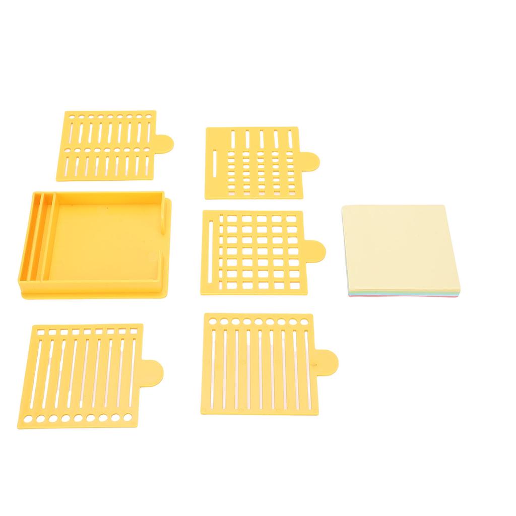 Post-itmallset 5 mallar och 1 färgad Post-it Återanvändbar hållare Förvaringslåda för att hantera att-göra-listor Gul