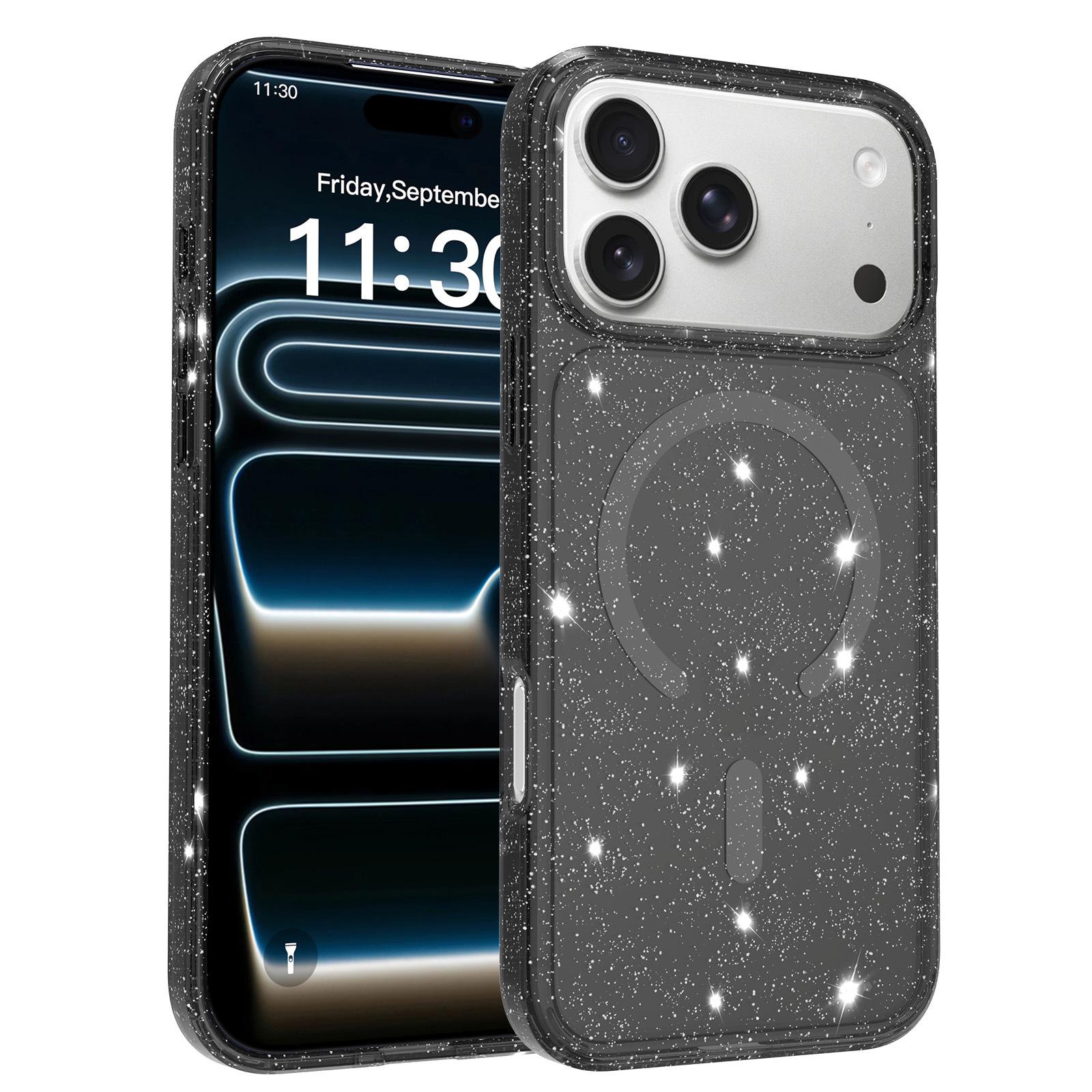 

Apple 17 Pro/iPhone 16 Glitter Transparent Case - High-Transparency & Magnetic for Extra Protection 11